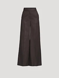 Wide-Leg Wool Trousers