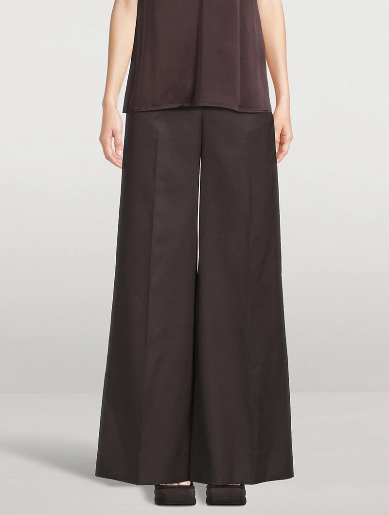Wide-Leg Wool Trousers
