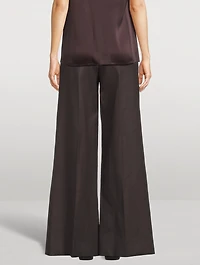 Wide-Leg Wool Trousers