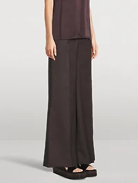 Wide-Leg Wool Trousers