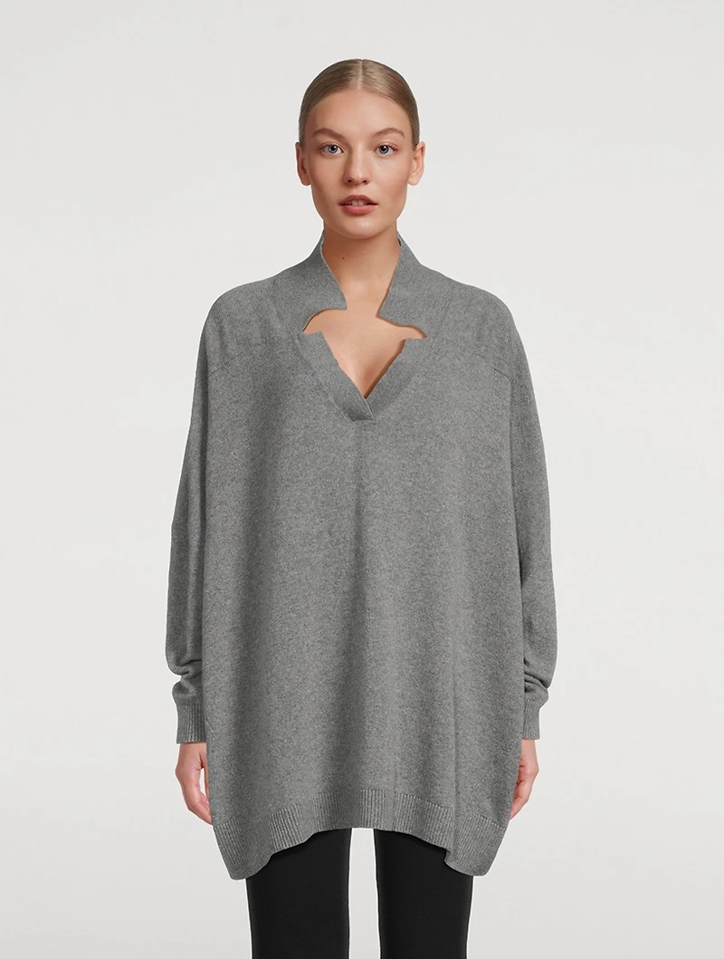 Cashmere Wool Polo Sweater