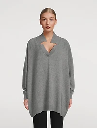 Cashmere Wool Polo Sweater