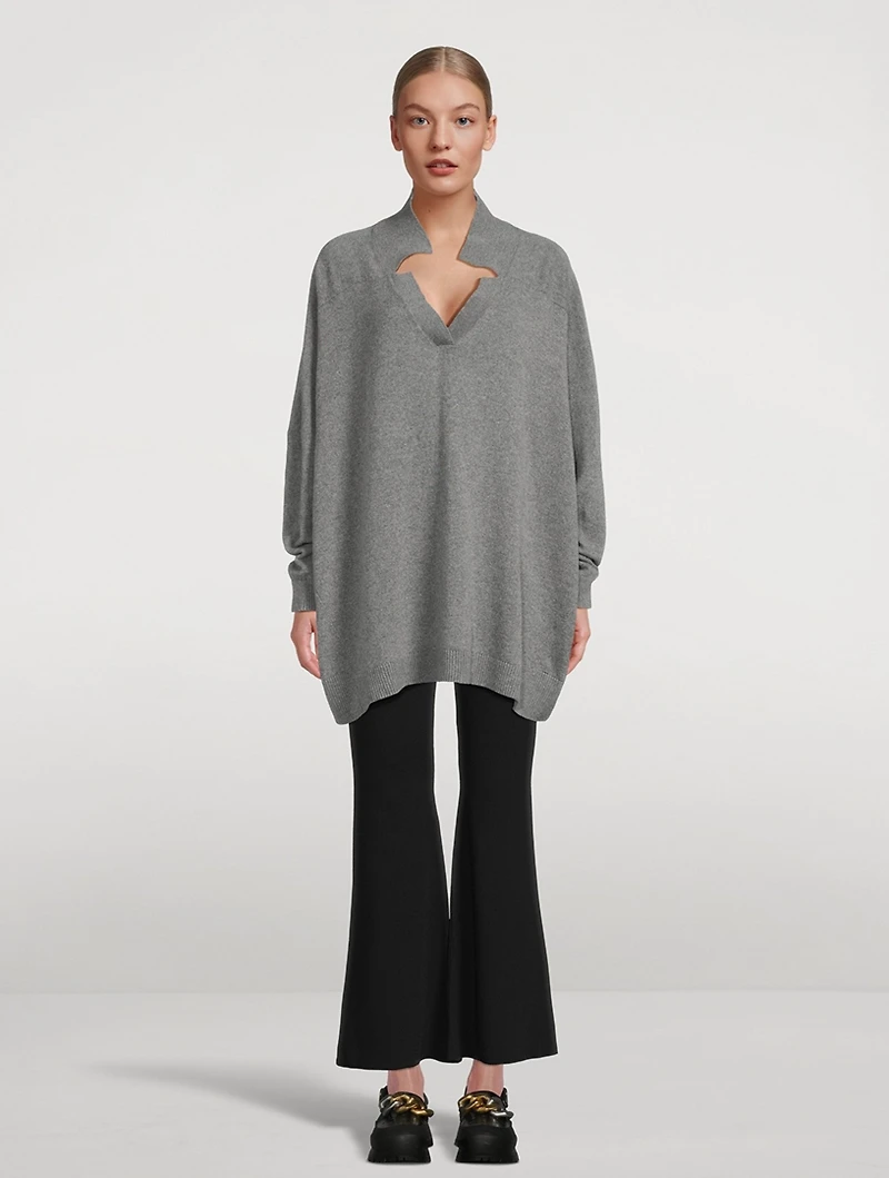 Cashmere Wool Polo Sweater