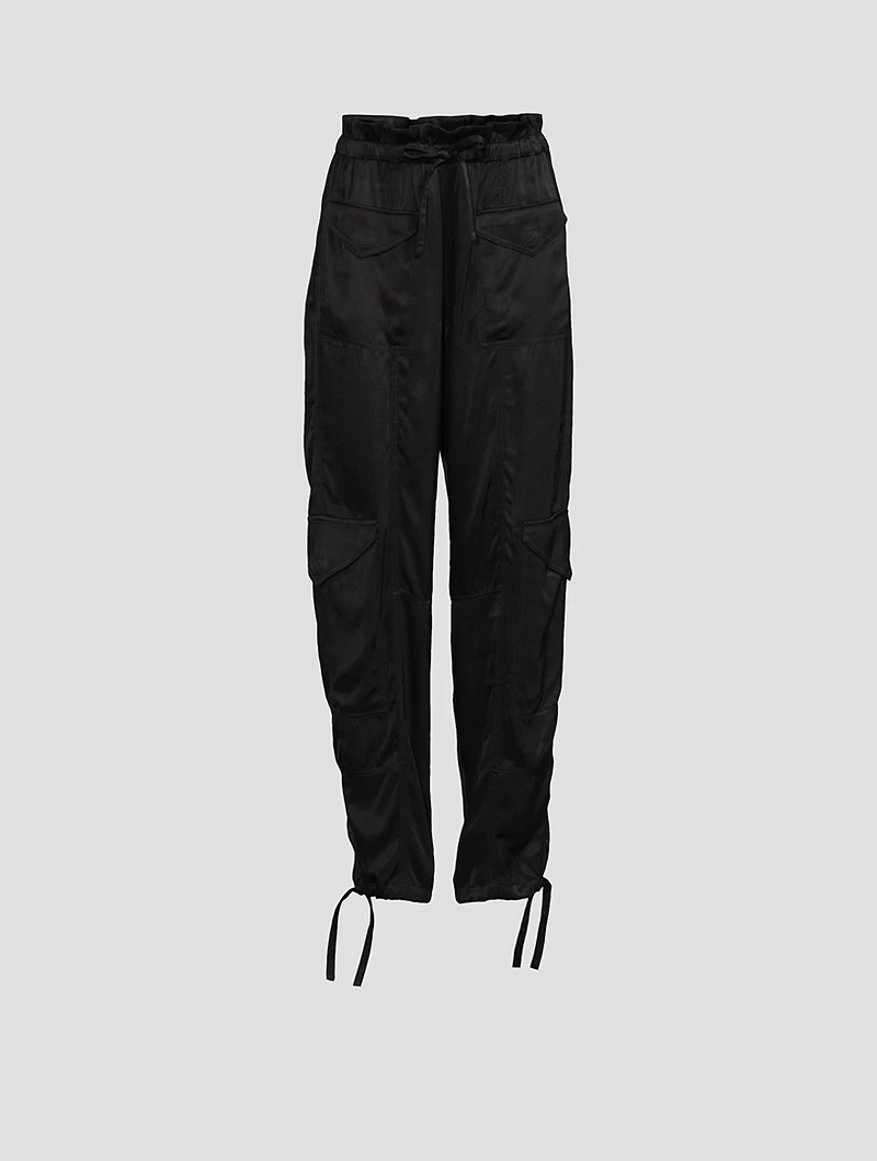 Washed Satin Trousers