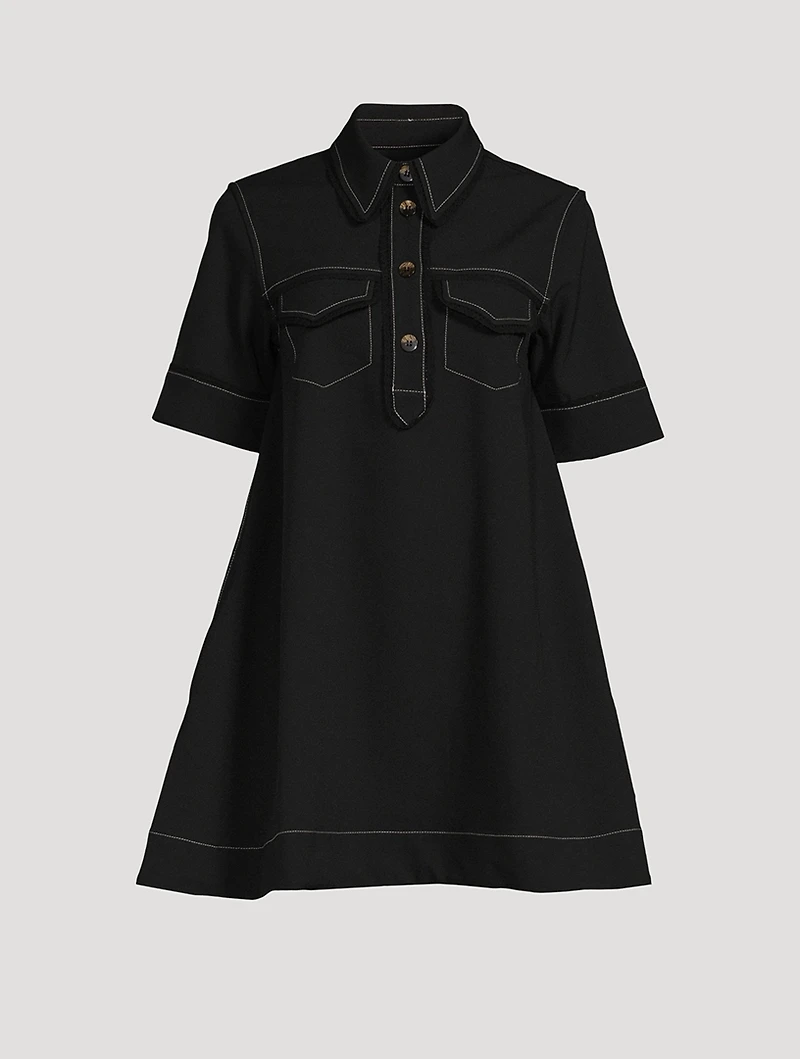 Crêpe Shirt Dress