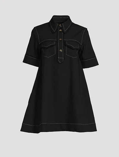 Crêpe Shirt Dress