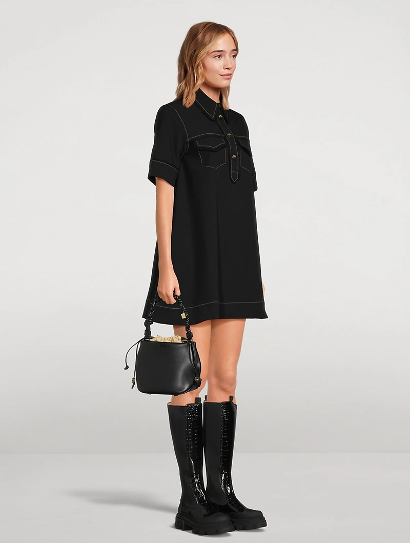 Crêpe Shirt Dress