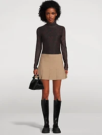 Pleated Mini Skirt