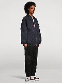 Botanical Jacquard Bomber Jacket