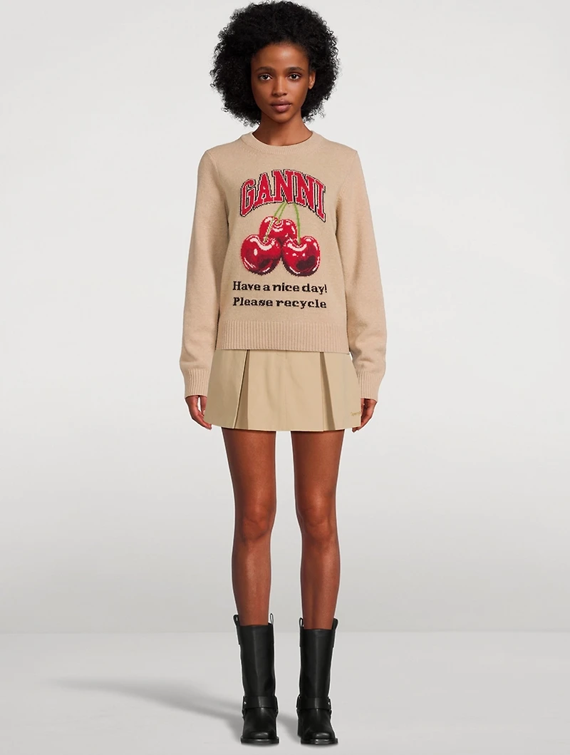 Cherry Jacquard Sweater