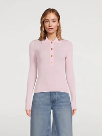 Merino Wool Polo Sweater