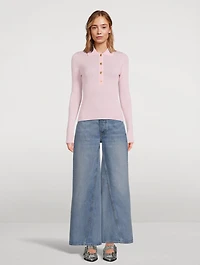 Merino Wool Polo Sweater