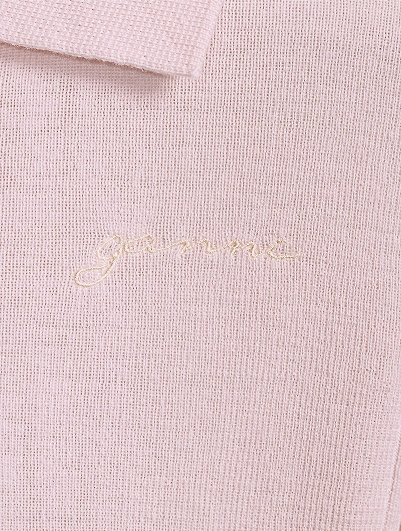 Merino Wool Polo Sweater