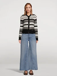 Stripe Jacquard Cardigan