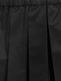 Pleated Taffeta Mini Skirt