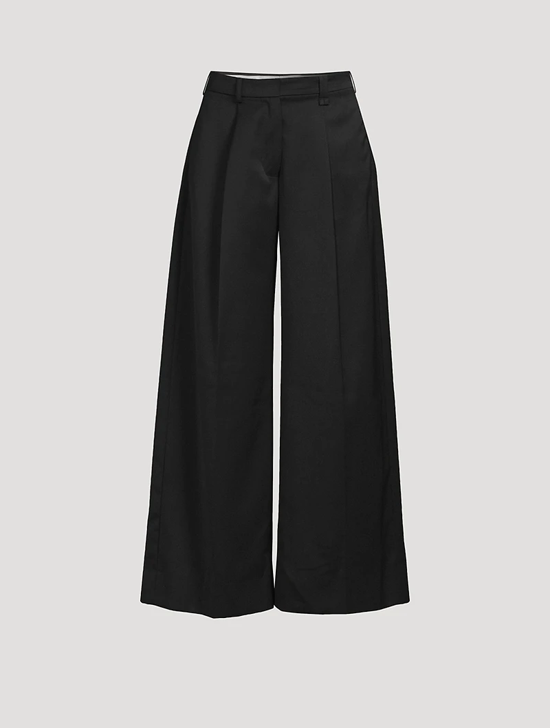 Venetian Wool Wide-Leg Trousers