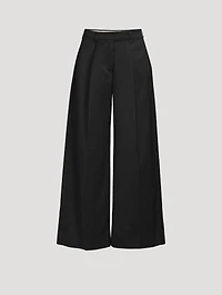 Venetian Wool Wide-Leg Trousers