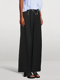 Venetian Wool Wide-Leg Trousers
