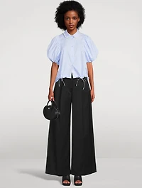 Venetian Wool Wide-Leg Trousers