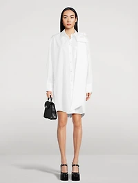 Bow-Shoulder Poplin Shirt