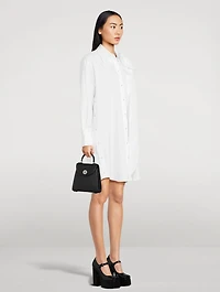 Bow-Shoulder Poplin Shirt