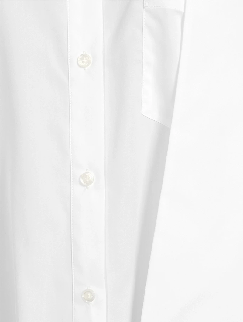 Bow-Shoulder Poplin Shirt