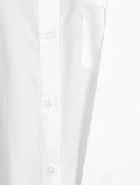 Bow-Shoulder Poplin Shirt