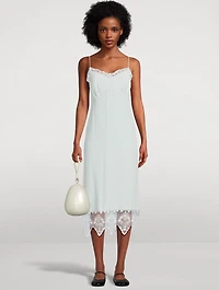 Lace-Trimmed Slip Dress