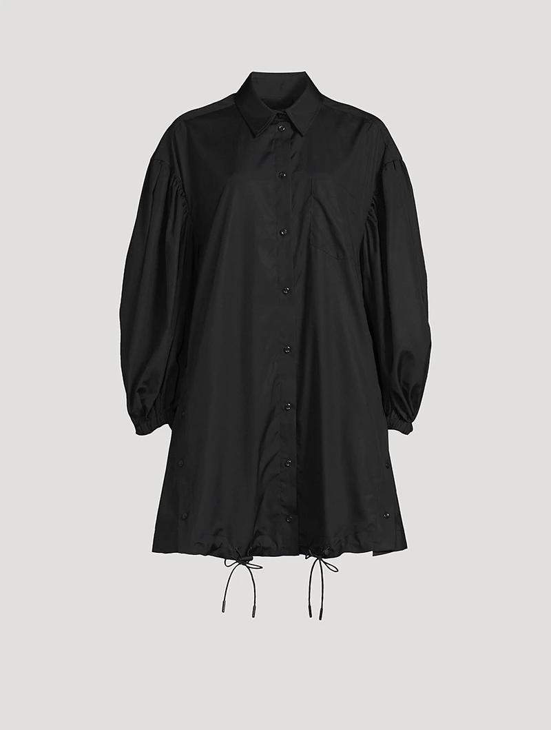 Puff-Sleeve Shirt Dress