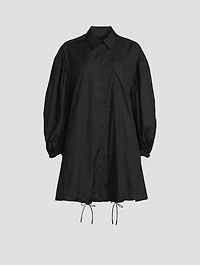 Puff-Sleeve Shirt Dress