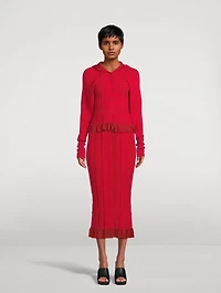 Tinsel Knit Midi Skirt
