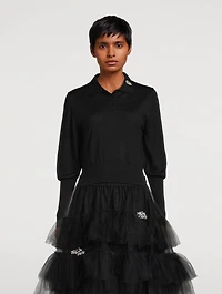 Wool Silk Polo Sweater