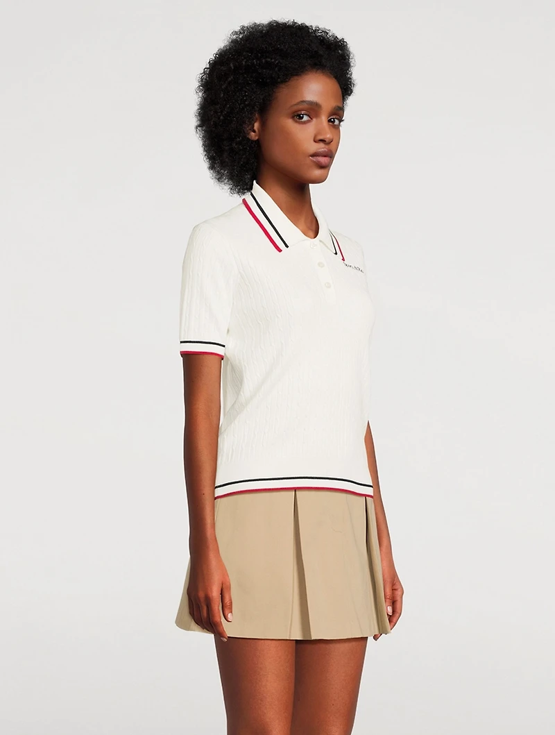 Mila Serif Logo Polo Sweater