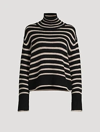 Fleur Cashmere Turtleneck Sweater Stripe