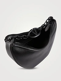 Small VLogo Moon Leather Shoulder Bag