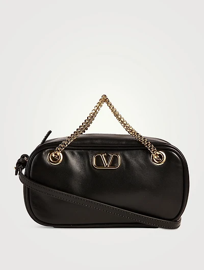 Mini VLogo Leather Crossbody Bag