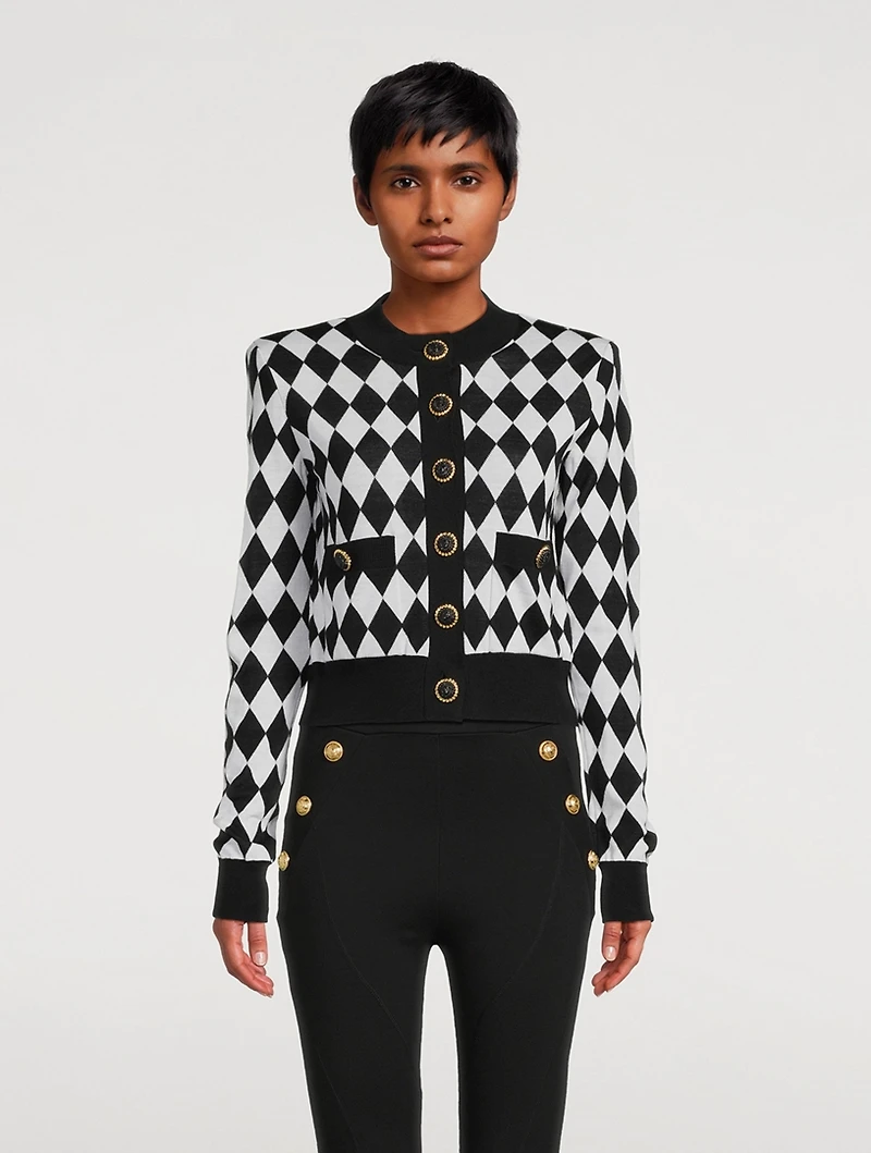 Diamond Jacquard Cardigan