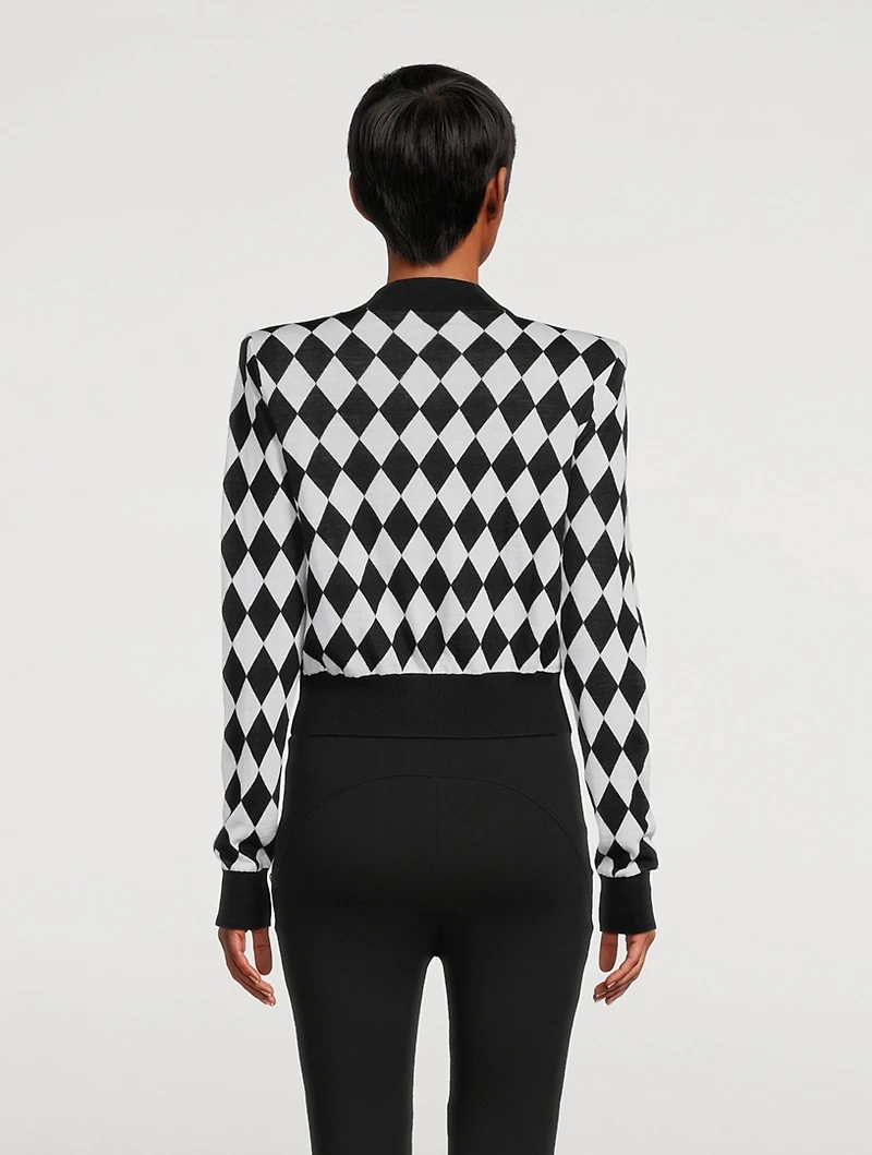 Diamond Jacquard Cardigan