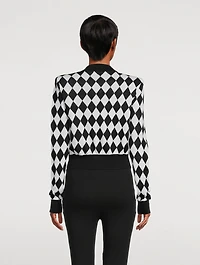 Diamond Jacquard Cardigan
