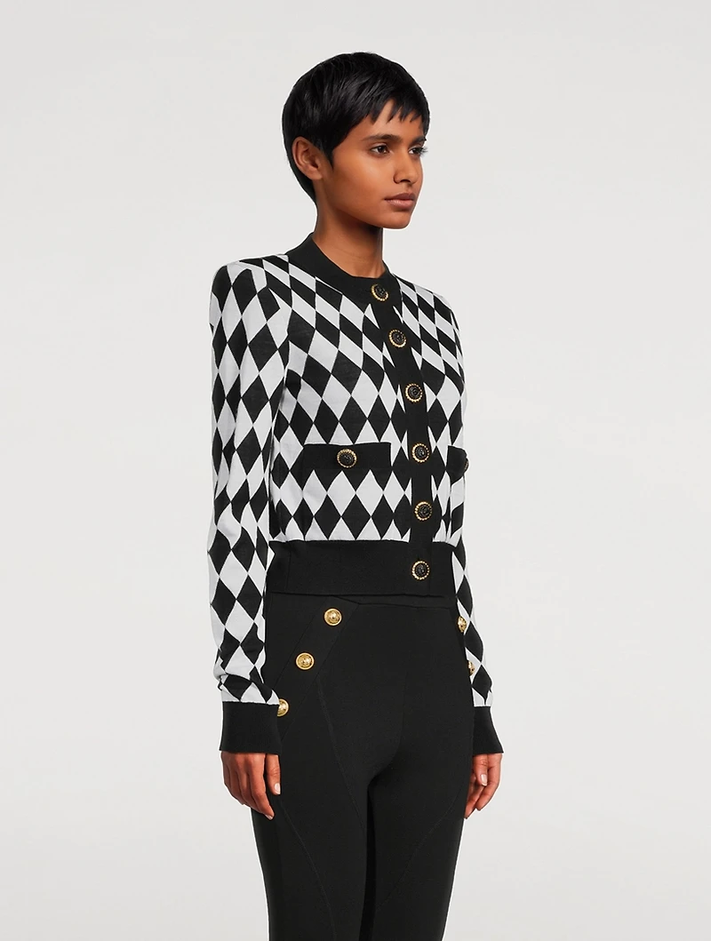 Diamond Jacquard Cardigan