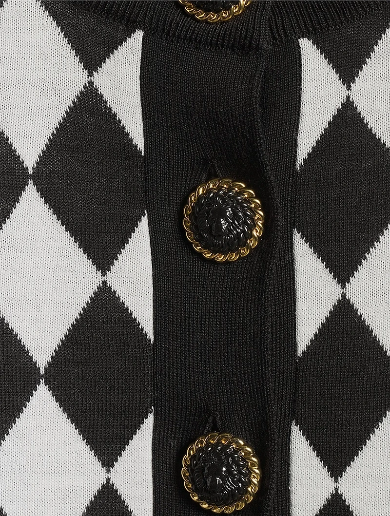 Diamond Jacquard Cardigan