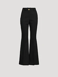 Grain de Poudre Wool Flare Trousers