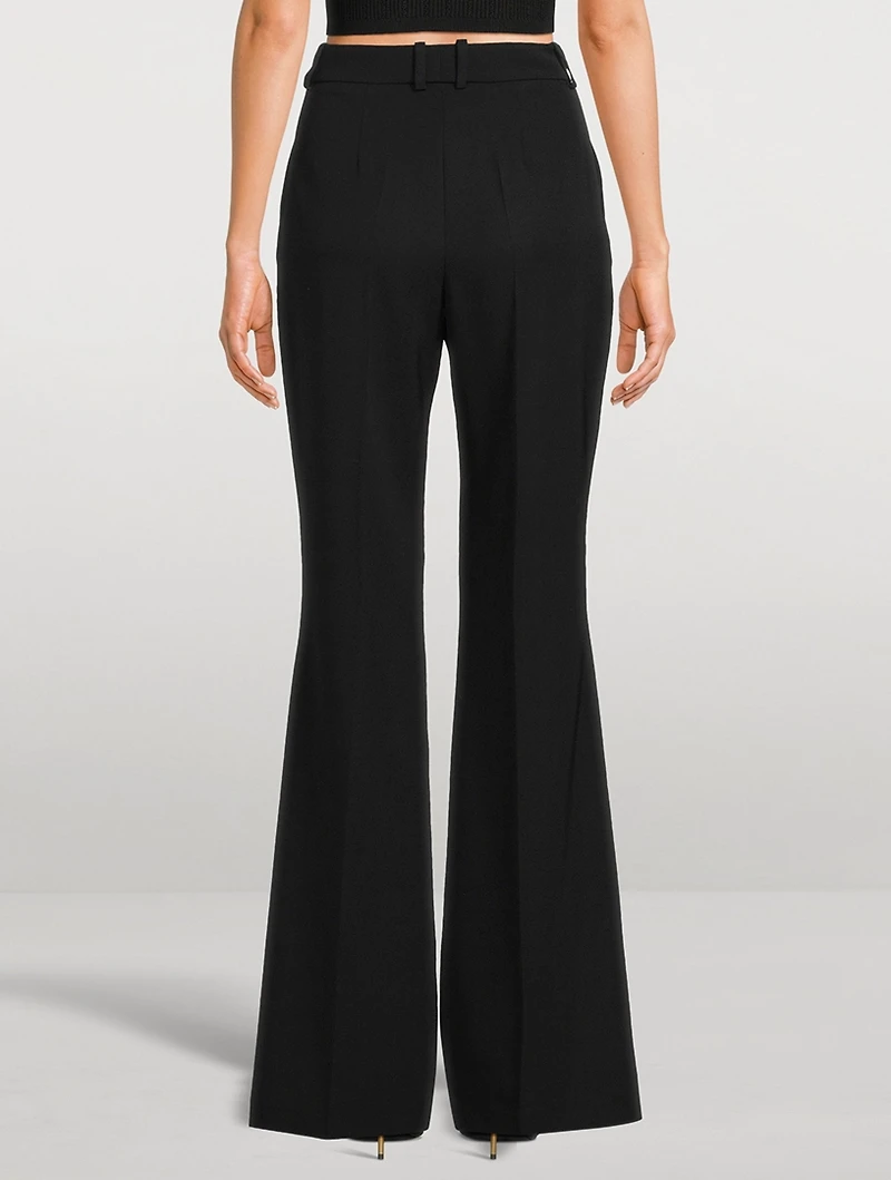 Grain de Poudre Wool Flare Trousers