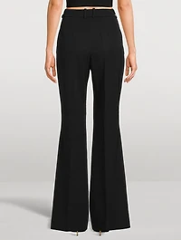 Grain de Poudre Wool Flare Trousers