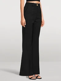 Grain de Poudre Wool Flare Trousers