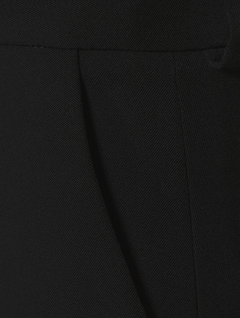 Grain de Poudre Wool Flare Trousers