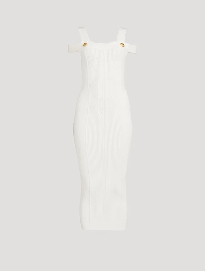 Off-The-Shoulder Knit Midi Dress