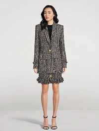 Fringed Tweed Blazer