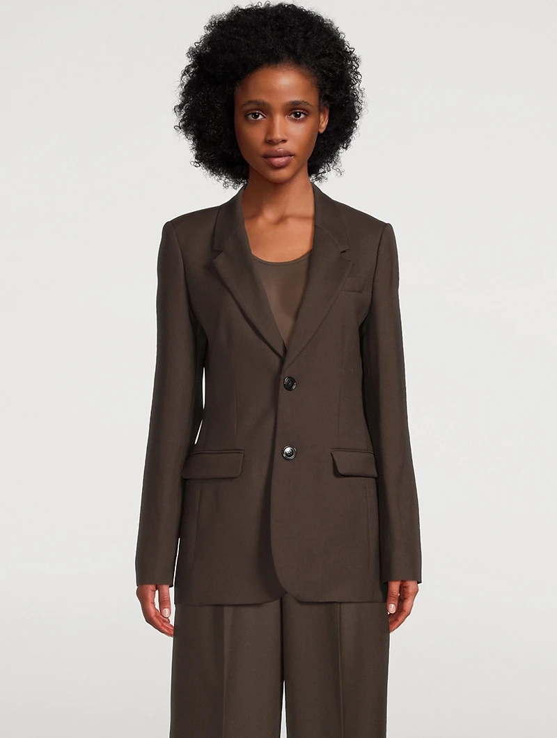 Wool Gabardine Blazer