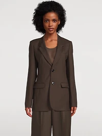 Wool Gabardine Blazer
